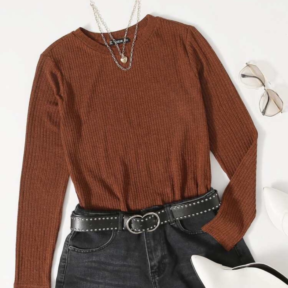 Basic rust orange sweater